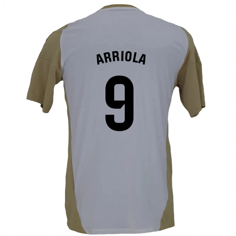 Danxen Barn Marcos Arriola #9 Brun Vit Bortatröja Matchtröjor 2024/25 Tröjor T-Tröja
