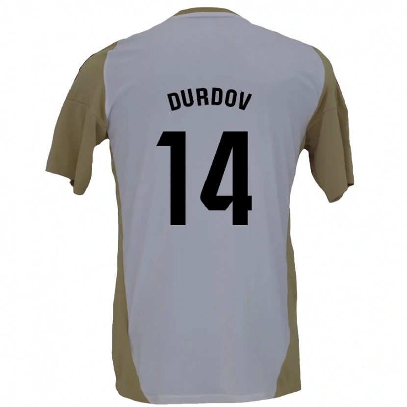 Danxen Barn Ivan Durdov #14 Brun Vit Bortatröja Matchtröjor 2024/25 Tröjor T-Tröja