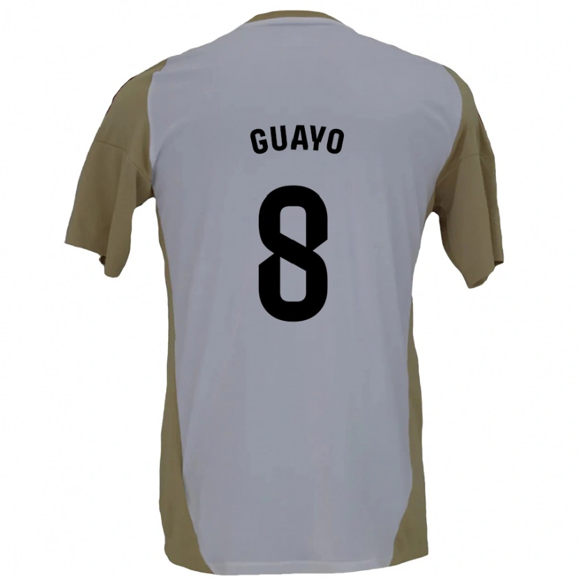 Danxen Barn Guayo #8 Brun Vit Bortatröja Matchtröjor 2024/25 Tröjor T-Tröja