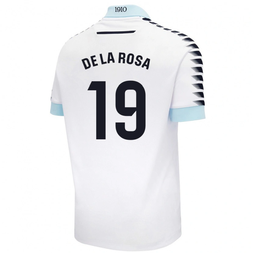 Danxen Barn José Antonio De La Rosa #19 Vit Blå Bortatröja Matchtröjor 2024/25 Tröjor T-Tröja