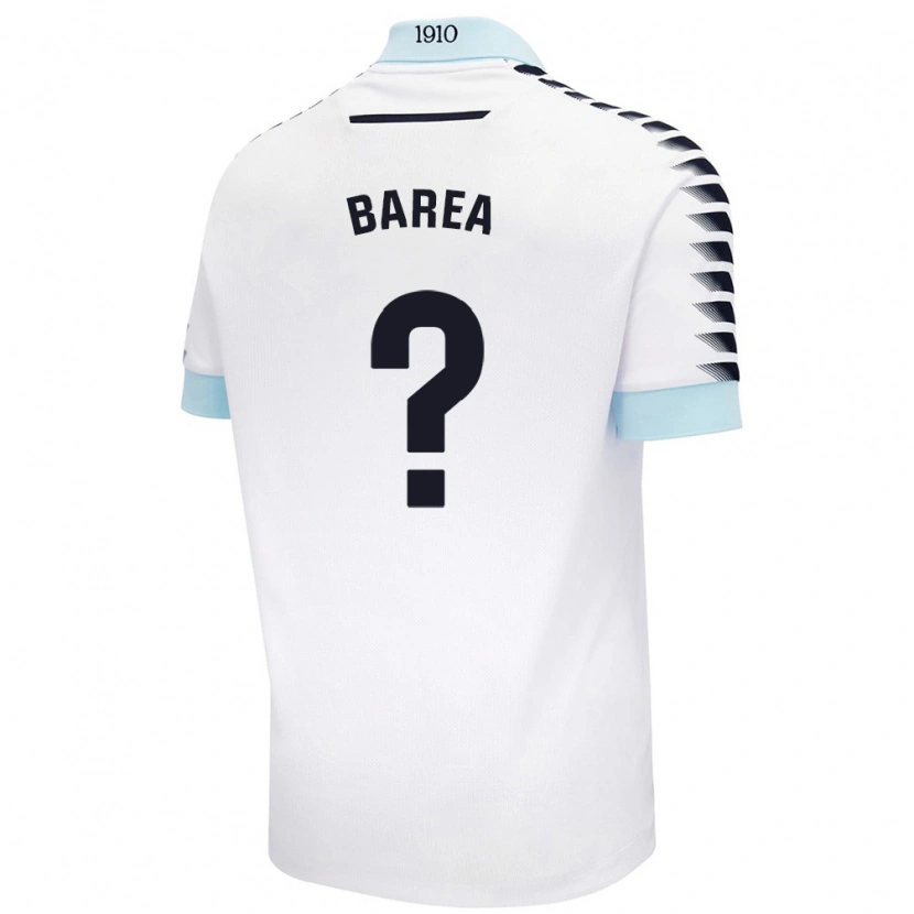 Danxen Barn Pablo Barea #0 Vit Blå Bortatröja Matchtröjor 2024/25 Tröjor T-Tröja