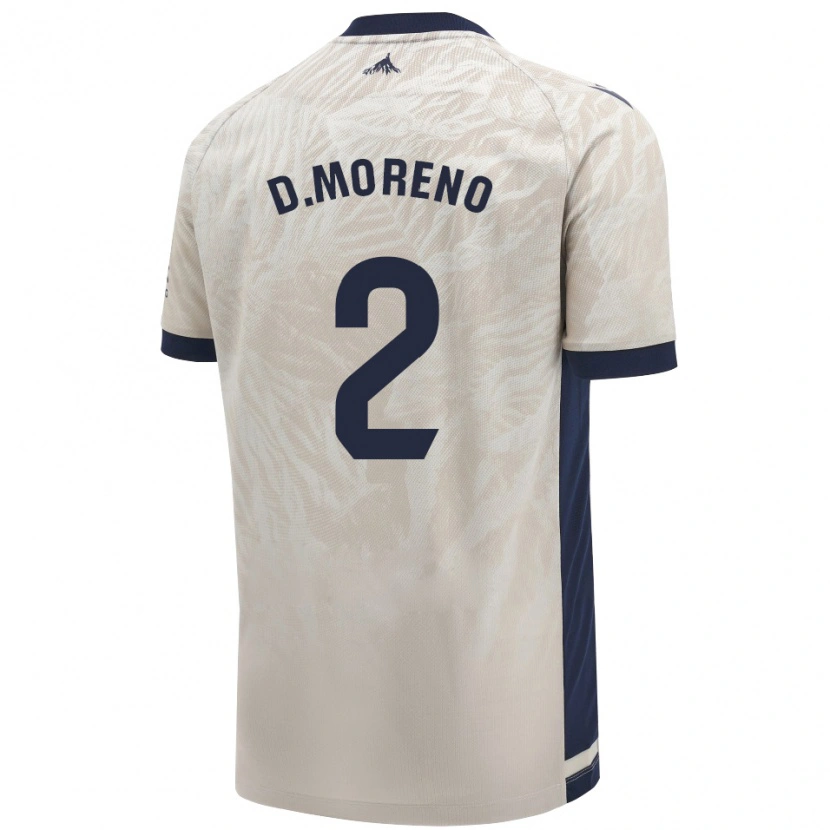 Danxen Barn Diego Moreno #2 Ljusgrå Bortatröja Matchtröjor 2024/25 Tröjor T-Tröja
