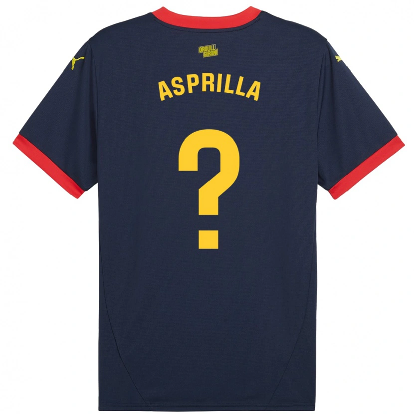 Danxen Barn Yáser Asprilla #0 Marinröd Bortatröja Matchtröjor 2024/25 Tröjor T-Tröja