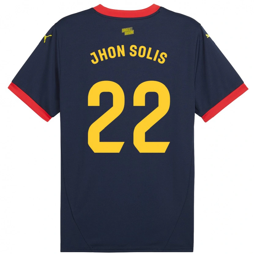 Danxen Barn Jhon Solís #22 Marinröd Bortatröja Matchtröjor 2024/25 Tröjor T-Tröja