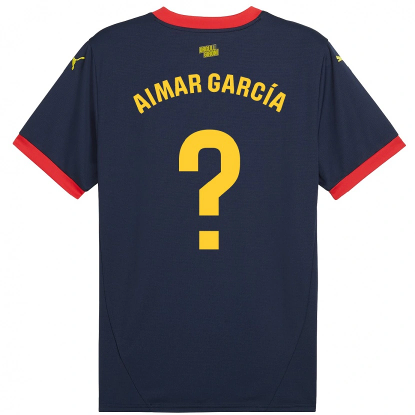 Danxen Barn Aimar García #0 Marinröd Bortatröja Matchtröjor 2024/25 Tröjor T-Tröja