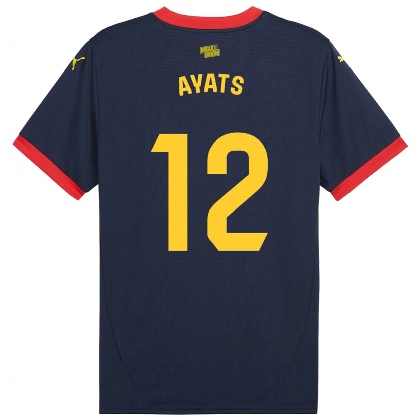 Danxen Barn Mònica Ayats #12 Marinröd Bortatröja Matchtröjor 2024/25 Tröjor T-Tröja