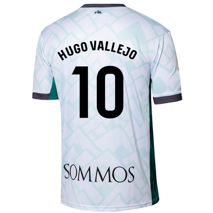 Danxen Barn Hugo Vallejo #10 Vit Grön Bortatröja Matchtröjor 2024/25 Tröjor T-Tröja
