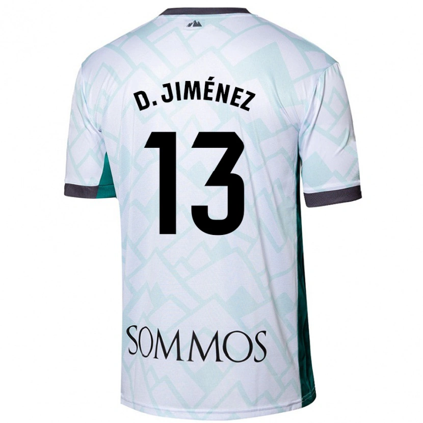 Danxen Barn Dani Jiménez #13 Vit Grön Bortatröja Matchtröjor 2024/25 Tröjor T-Tröja
