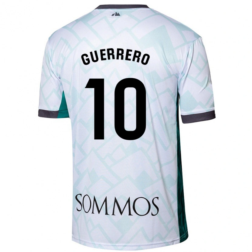 Danxen Barn Fernando Guerrero #10 Vit Grön Bortatröja Matchtröjor 2024/25 Tröjor T-Tröja