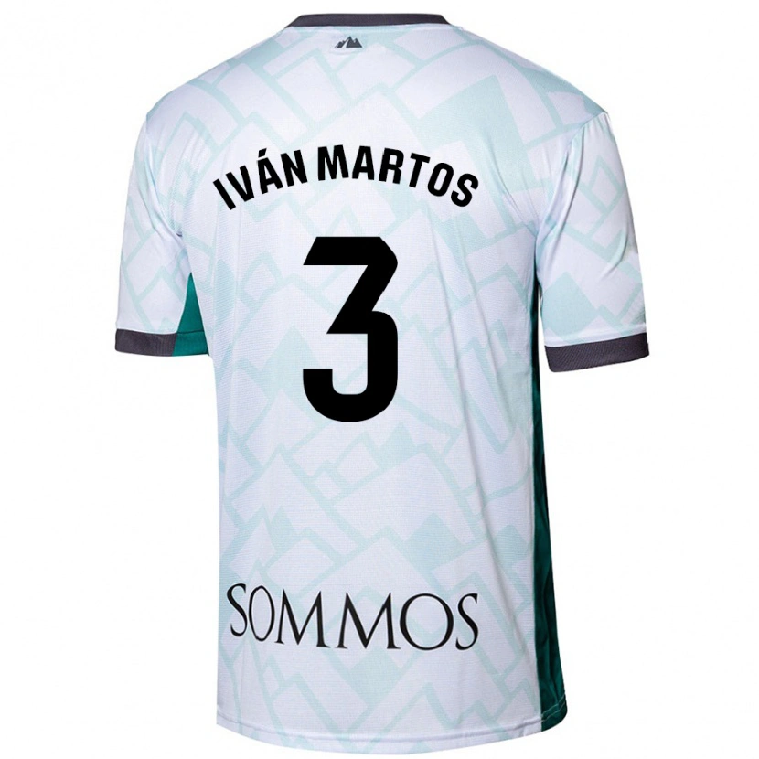 Danxen Barn Iván Martos #3 Vit Grön Bortatröja Matchtröjor 2024/25 Tröjor T-Tröja