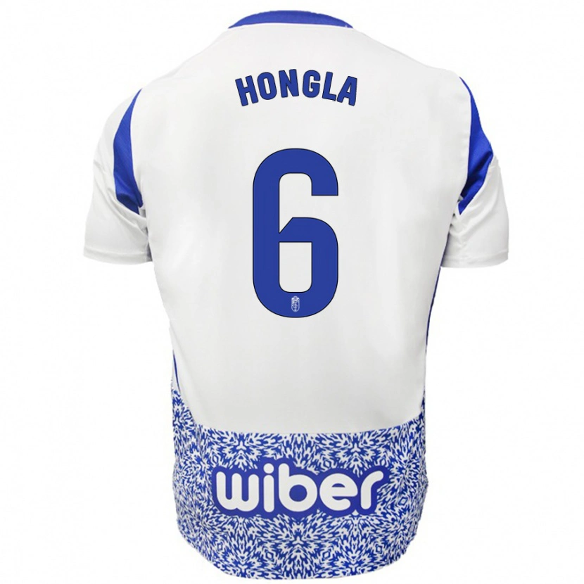 Danxen Barn Martin Hongla #6 Vit Blå Bortatröja Matchtröjor 2024/25 Tröjor T-Tröja
