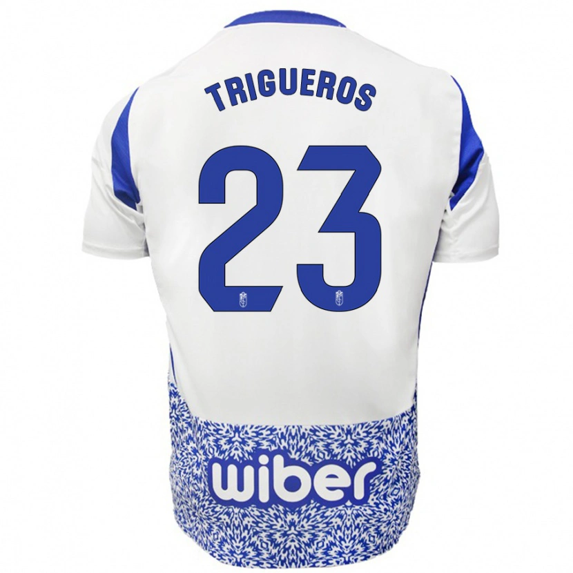 Danxen Barn Manu Trigueros #23 Vit Blå Bortatröja Matchtröjor 2024/25 Tröjor T-Tröja