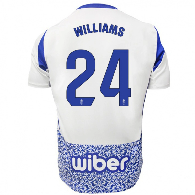 Danxen Barn Loïc Williams #24 Vit Blå Bortatröja Matchtröjor 2024/25 Tröjor T-Tröja