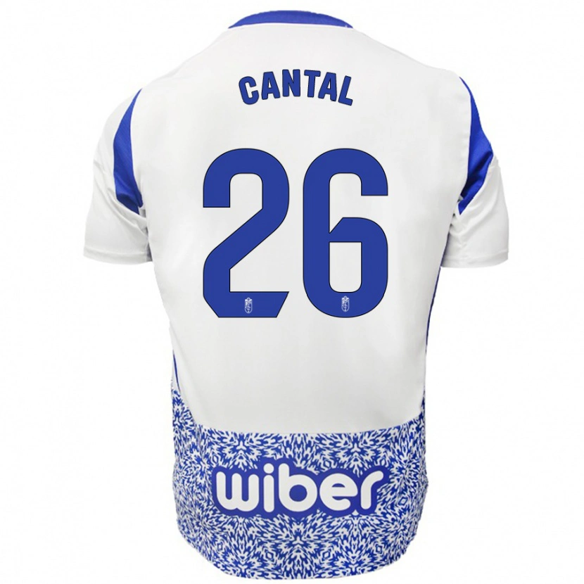 Danxen Barn Paco Cantal #26 Vit Blå Bortatröja Matchtröjor 2024/25 Tröjor T-Tröja