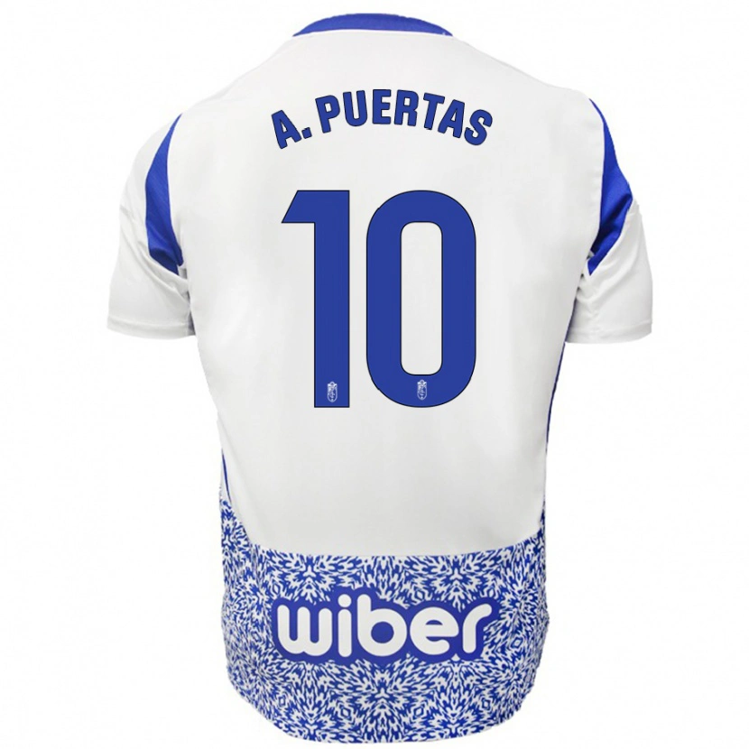 Danxen Barn Antonio Puertas #10 Vit Blå Bortatröja Matchtröjor 2024/25 Tröjor T-Tröja