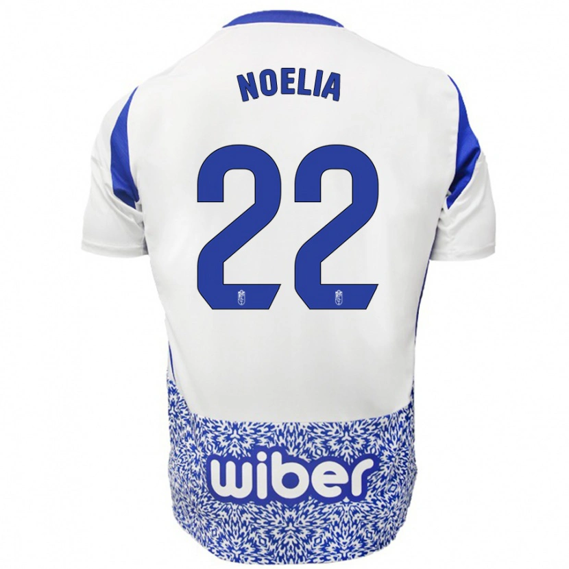 Danxen Barn Noelia Salas Mullens #22 Vit Blå Bortatröja Matchtröjor 2024/25 Tröjor T-Tröja