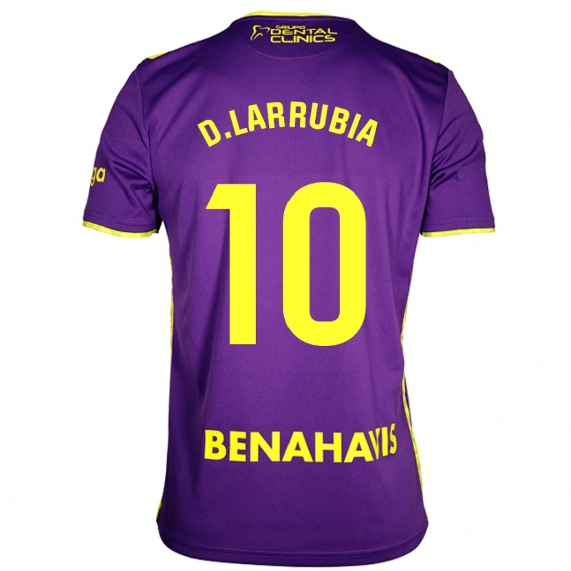 Danxen Barn David Larrubia #10 Lila Gul Bortatröja Matchtröjor 2024/25 Tröjor T-Tröja