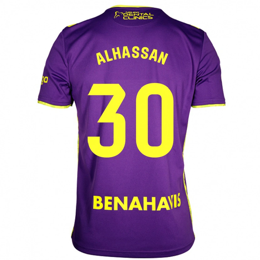 Danxen Barn Mubarak Alhassan #30 Lila Gul Bortatröja Matchtröjor 2024/25 Tröjor T-Tröja