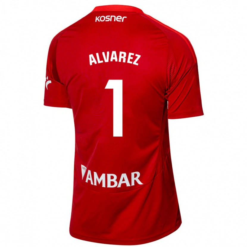 Danxen Barn Cristian Álvarez #1 Vit Blå Bortatröja Matchtröjor 2024/25 Tröjor T-Tröja