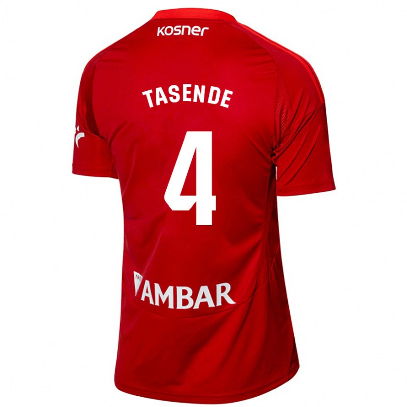 Danxen Barn Dani Tasende #4 Vit Blå Bortatröja Matchtröjor 2024/25 Tröjor T-Tröja