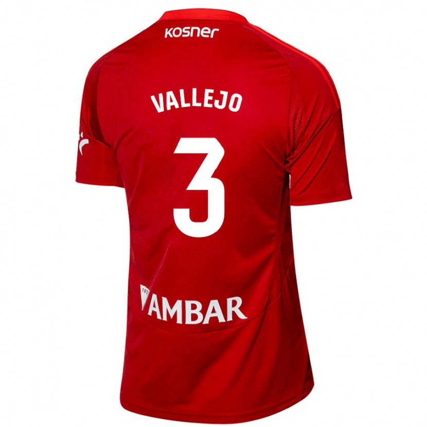 Danxen Barn Jaime Vallejo #3 Vit Blå Bortatröja Matchtröjor 2024/25 Tröjor T-Tröja