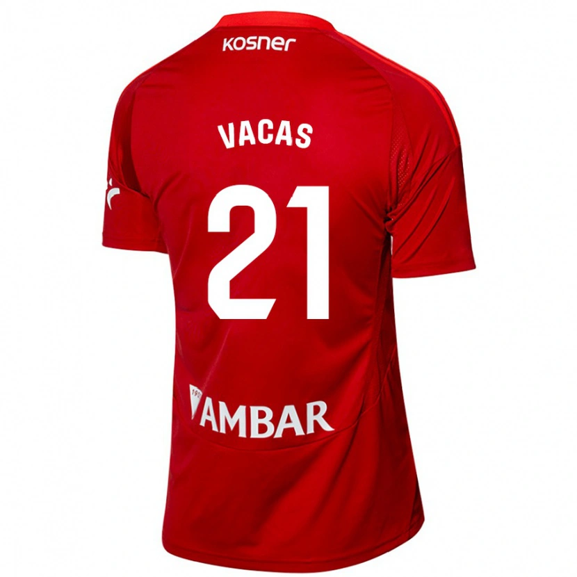 Danxen Barn Óscar Vacas #21 Vit Blå Bortatröja Matchtröjor 2024/25 Tröjor T-Tröja
