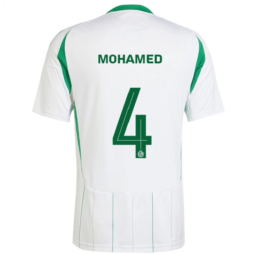 Danxen Barn Ali Mohamed #4 Vit Grön Bortatröja Matchtröjor 2024/25 Tröjor T-Tröja