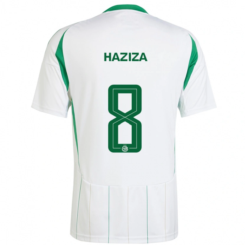 Danxen Barn Dolev Haziza #8 Vit Grön Bortatröja Matchtröjor 2024/25 Tröjor T-Tröja