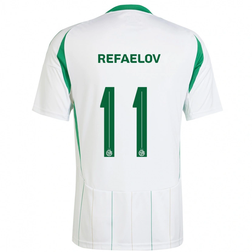 Danxen Barn Lior Refaelov #11 Vit Grön Bortatröja Matchtröjor 2024/25 Tröjor T-Tröja