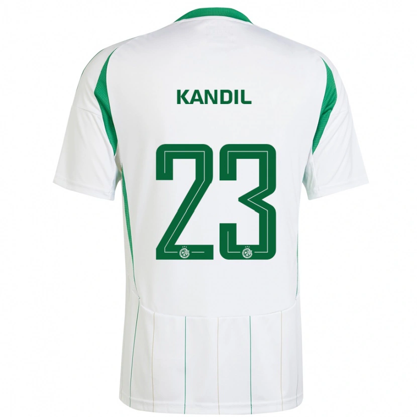 Danxen Barn Maor Kandil #23 Vit Grön Bortatröja Matchtröjor 2024/25 Tröjor T-Tröja