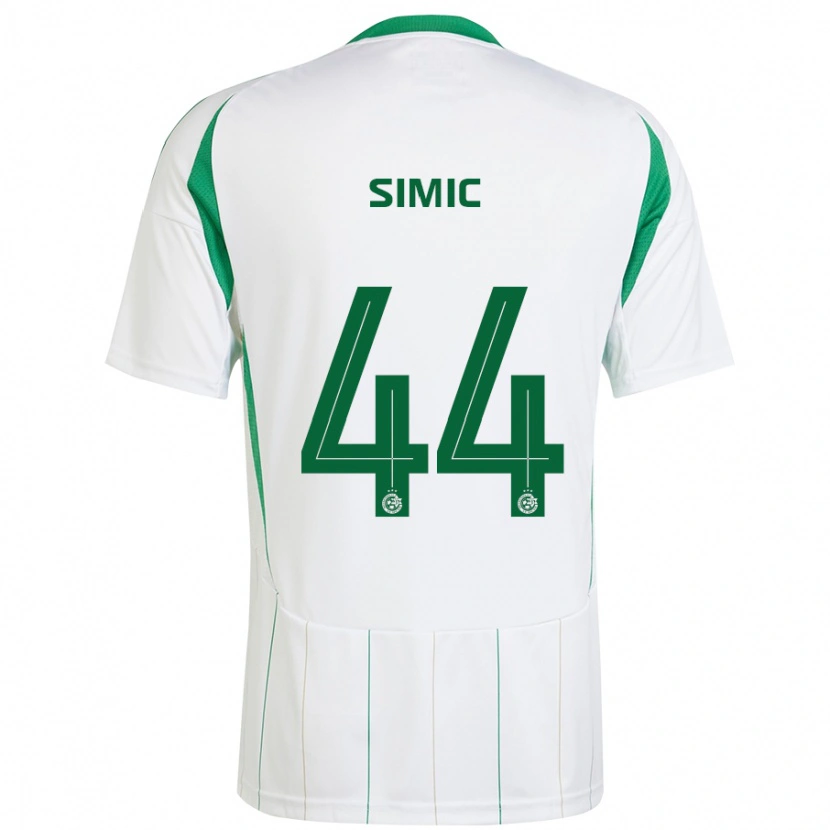 Danxen Barn Lorenco Simic #44 Vit Grön Bortatröja Matchtröjor 2024/25 Tröjor T-Tröja