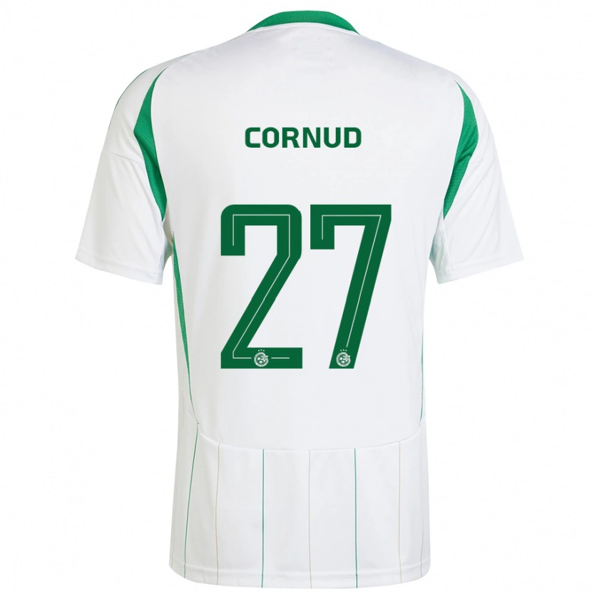 Danxen Barn Pierre Cornud #27 Vit Grön Bortatröja Matchtröjor 2024/25 Tröjor T-Tröja
