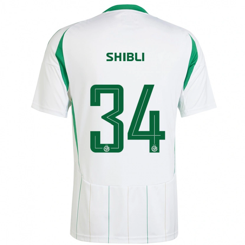 Danxen Barn Hamza Shibli #34 Vit Grön Bortatröja Matchtröjor 2024/25 Tröjor T-Tröja