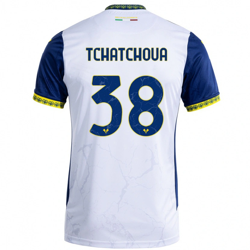 Danxen Barn Jackson Tchatchoua #38 Vit Blå Bortatröja Matchtröjor 2024/25 Tröjor T-Tröja