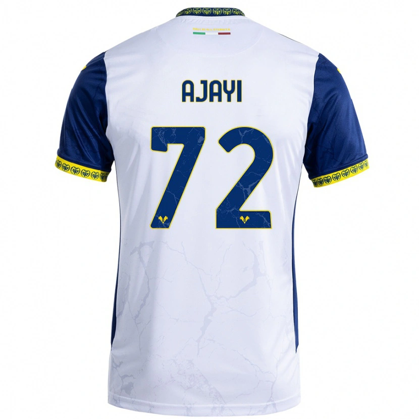 Danxen Barn Junior Ajayi #72 Vit Blå Bortatröja Matchtröjor 2024/25 Tröjor T-Tröja