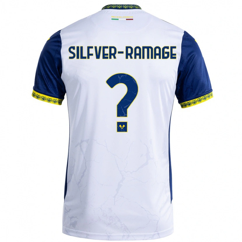 Danxen Barn William Silfver-Ramage #0 Vit Blå Bortatröja Matchtröjor 2024/25 Tröjor T-Tröja