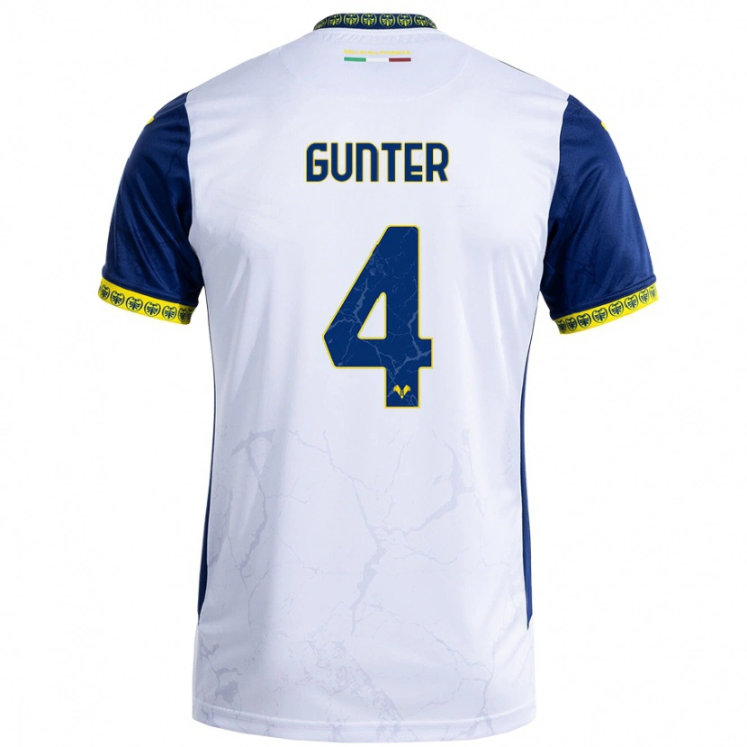 Danxen Barn Koray Günter #4 Vit Blå Bortatröja Matchtröjor 2024/25 Tröjor T-Tröja