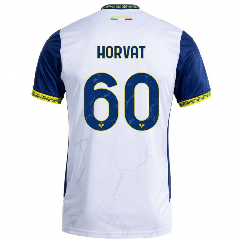 Danxen Barn Mihaela Horvat #60 Vit Blå Bortatröja Matchtröjor 2024/25 Tröjor T-Tröja
