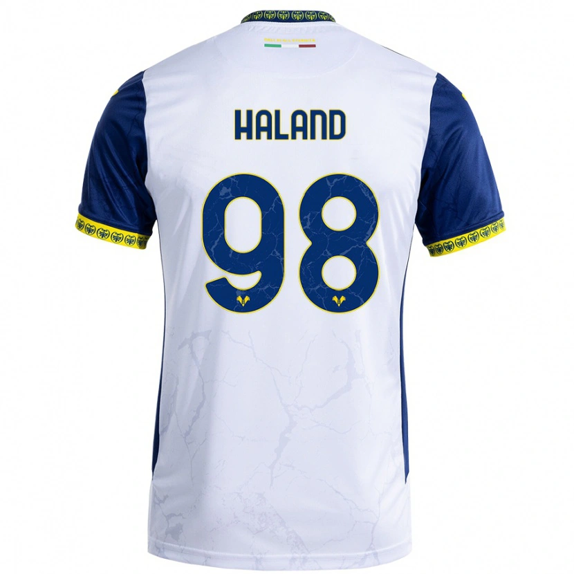 Danxen Barn Benedicte Iversen Håland #98 Vit Blå Bortatröja Matchtröjor 2024/25 Tröjor T-Tröja