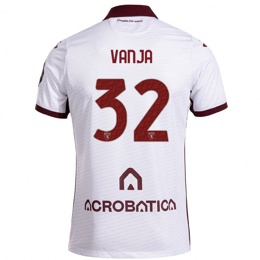 Danxen Barn Vanja Milinković-Savić #32 Vit Rödbrun Bortatröja Matchtröjor 2024/25 Tröjor T-Tröja