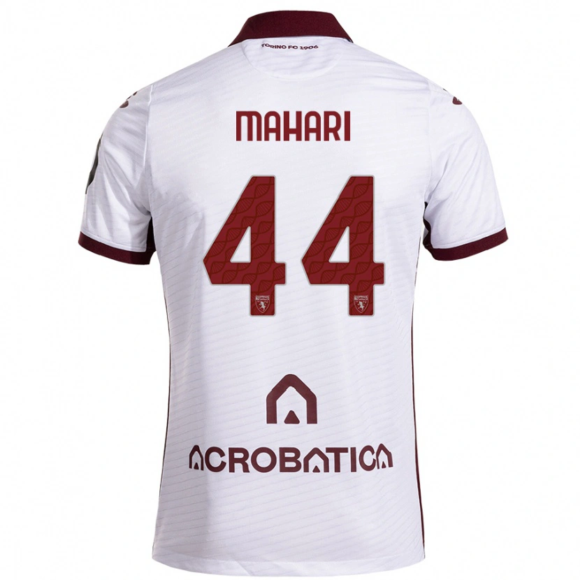 Danxen Barn Efdon Mahari #44 Vit Rödbrun Bortatröja Matchtröjor 2024/25 Tröjor T-Tröja
