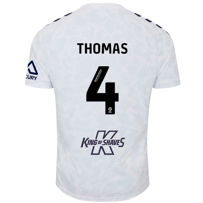Danxen Barn Bobby Thomas #4 Vit Bortatröja Matchtröjor 2024/25 Tröjor T-Tröja