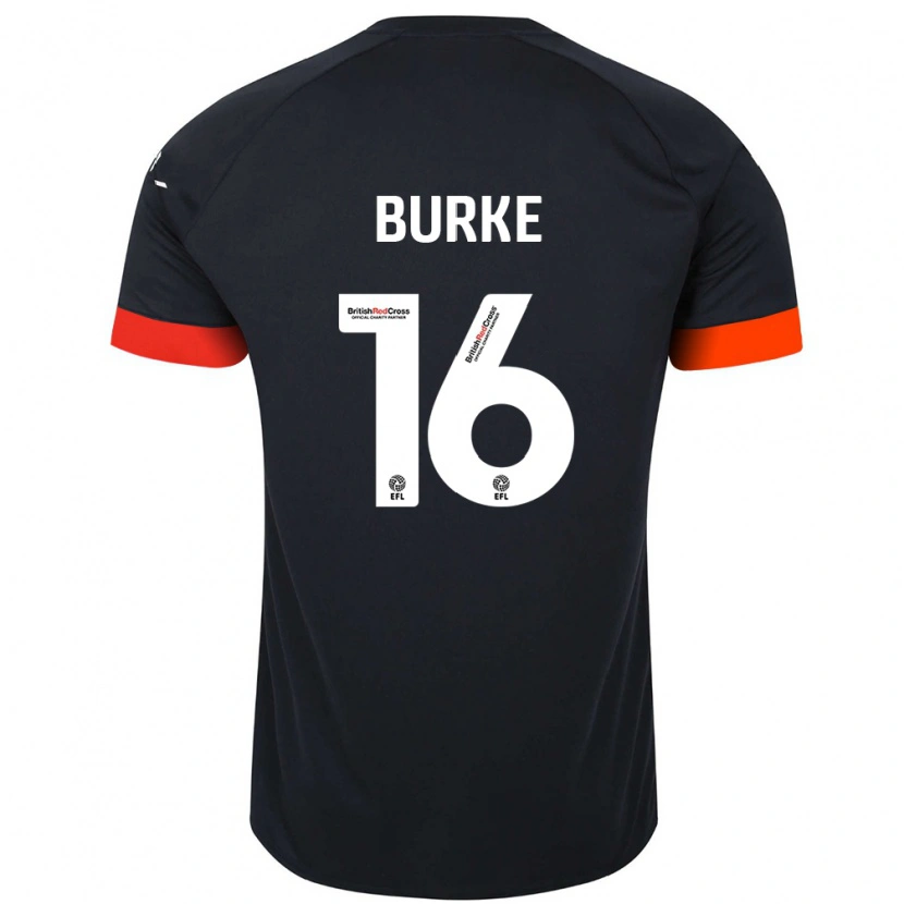 Danxen Barn Reece Burke #16 Svart Orange Bortatröja Matchtröjor 2024/25 Tröjor T-Tröja
