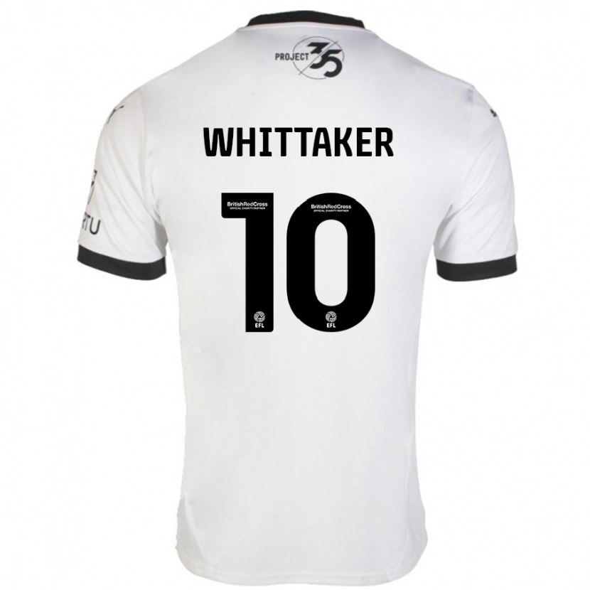 Danxen Barn Morgan Whittaker #10 Vit Svart Bortatröja Matchtröjor 2024/25 Tröjor T-Tröja