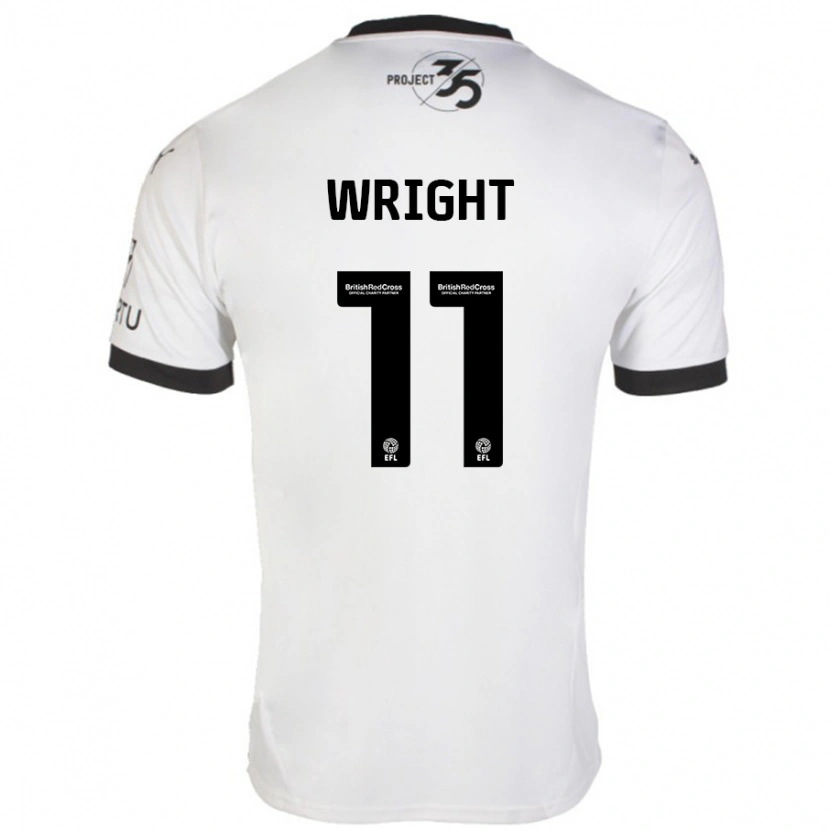 Danxen Barn Callum Wright #11 Vit Svart Bortatröja Matchtröjor 2024/25 Tröjor T-Tröja