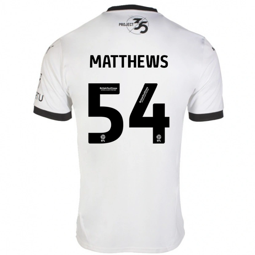 Danxen Barn Jack Matthews #54 Vit Svart Bortatröja Matchtröjor 2024/25 Tröjor T-Tröja