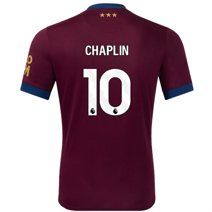 Danxen Barn Conor Chaplin #10 Brun Bortatröja Matchtröjor 2024/25 Tröjor T-Tröja