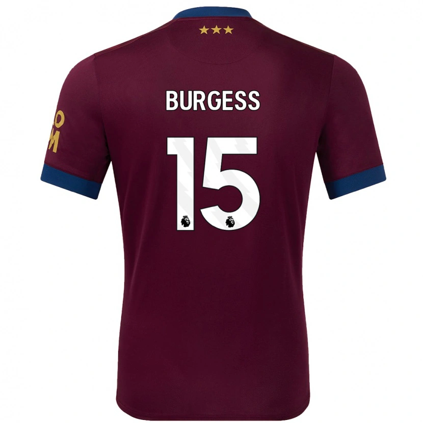 Danxen Barn Cameron Burgess #15 Brun Bortatröja Matchtröjor 2024/25 Tröjor T-Tröja