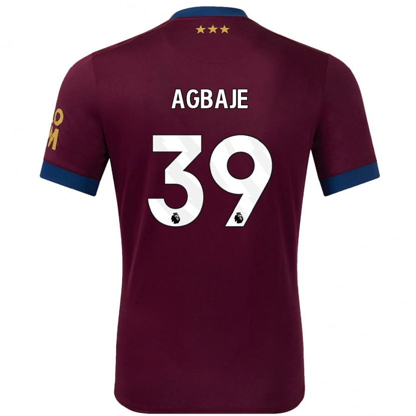 Danxen Barn Edwin Agbaje #39 Brun Bortatröja Matchtröjor 2024/25 Tröjor T-Tröja