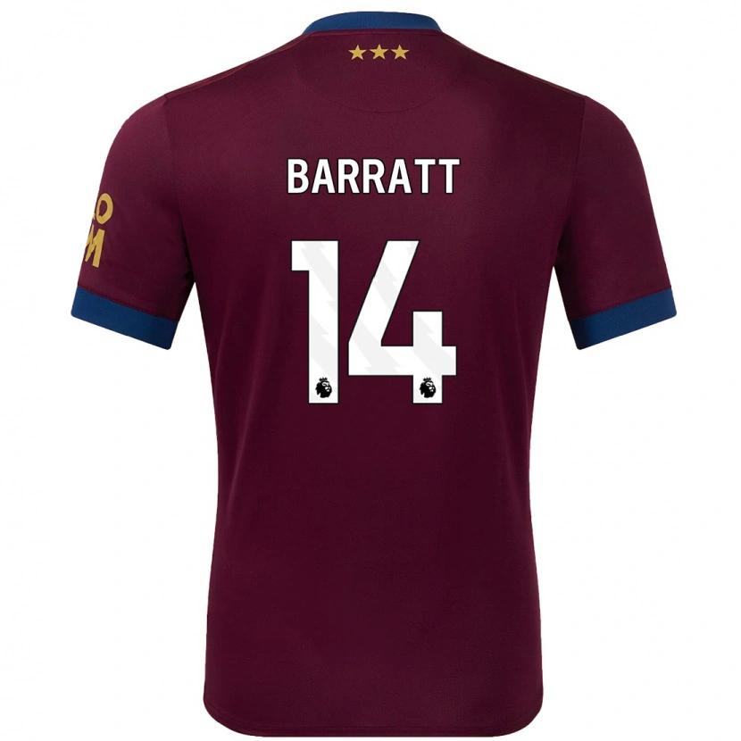 Danxen Barn Zoe Barratt #14 Brun Bortatröja Matchtröjor 2024/25 Tröjor T-Tröja